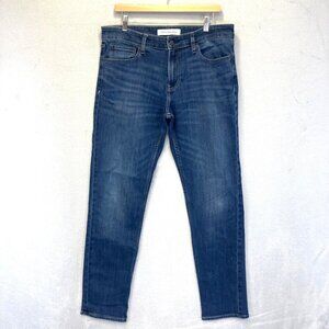 Calvin Klein Slim Leg Jeans Mens Size 34x34 Blue Denim Stretch Dark Wash Tapered